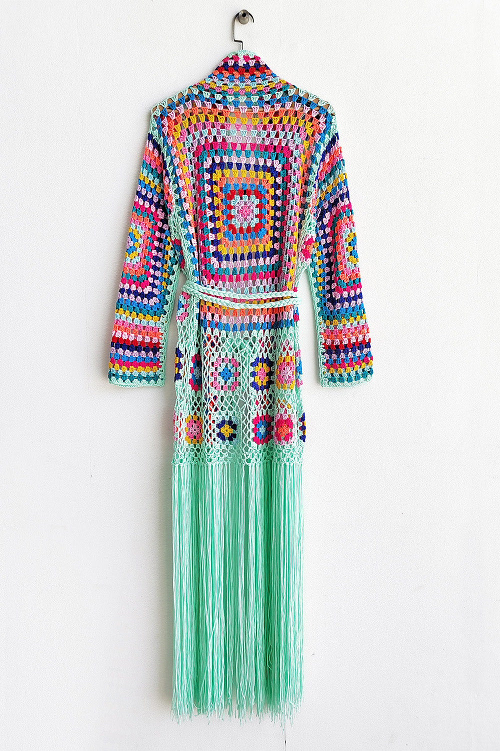 Fringe Tied Long Sleeve Cardigan