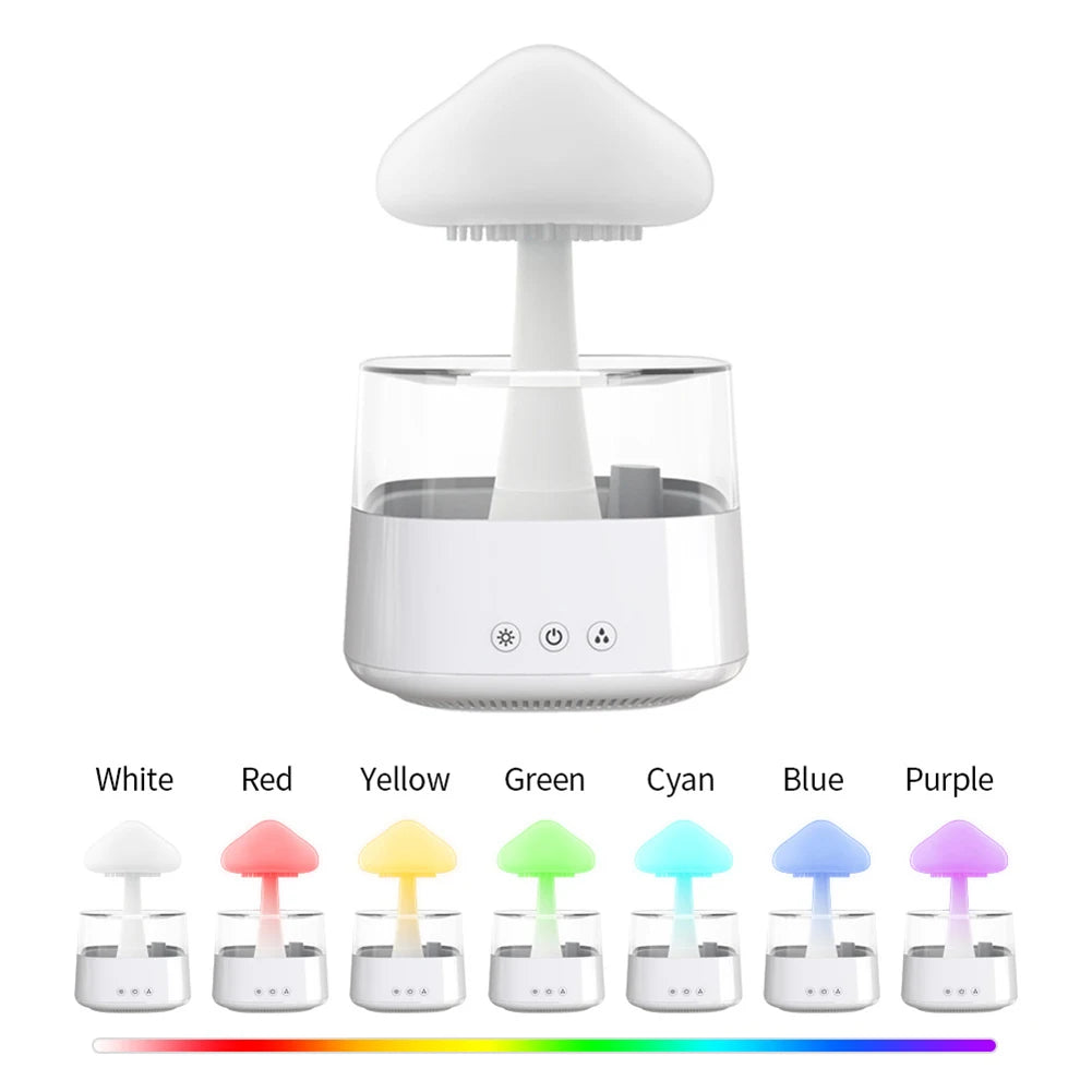 Enhance your space with a Mushroom Rain Cloud Air Humidifier Diffuser