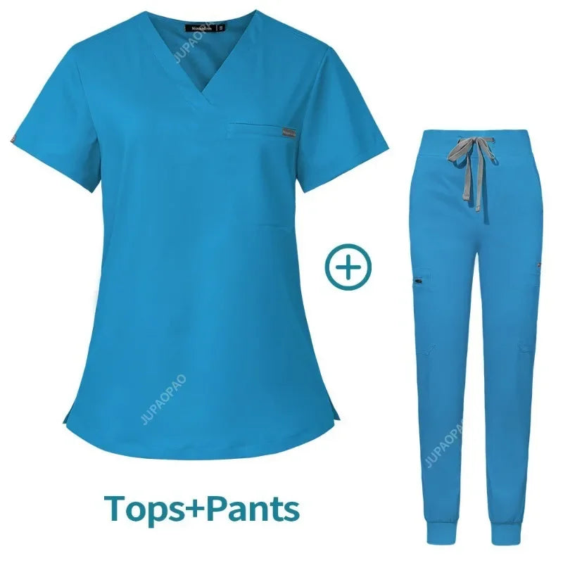 New Scrubs Operating Room Short Sleeve Hand Washing Suit Women's Jacket Work Clothes