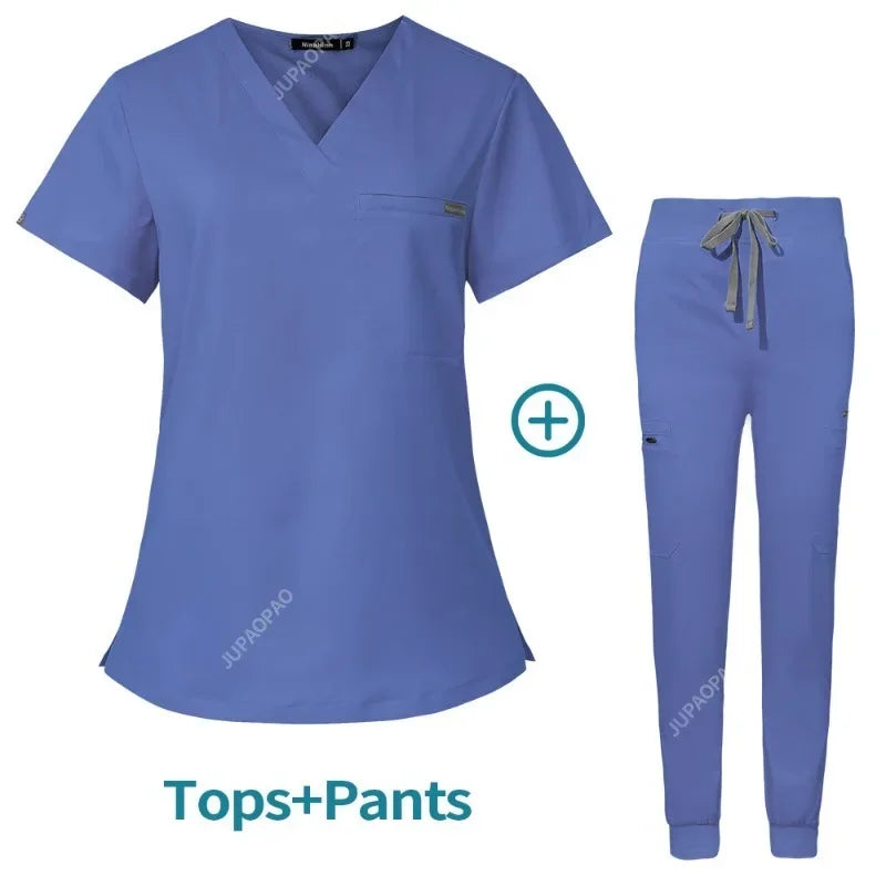 New Scrubs Operating Room Short Sleeve Hand Washing Suit Women's Jacket Work Clothes