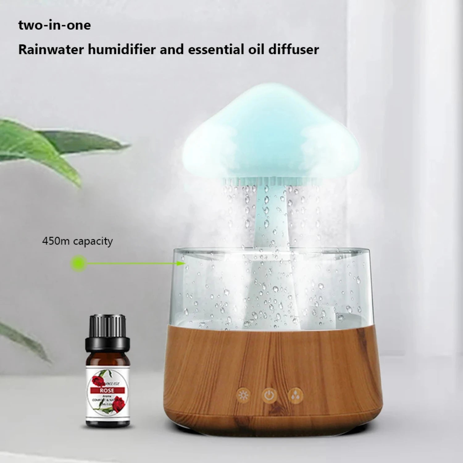 Enhance your space with a Mushroom Rain Cloud Air Humidifier Diffuser