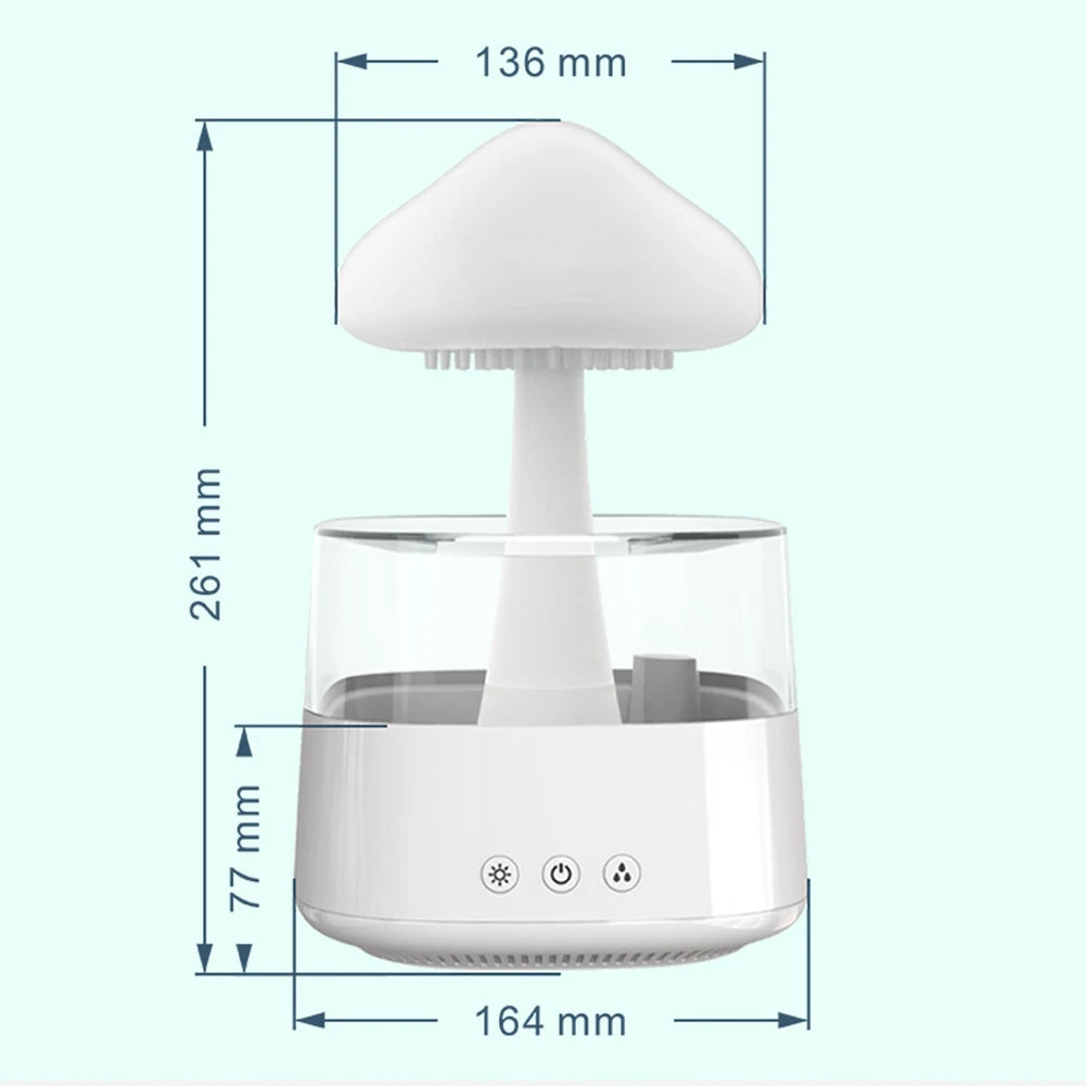 Enhance your space with a Mushroom Rain Cloud Air Humidifier Diffuser