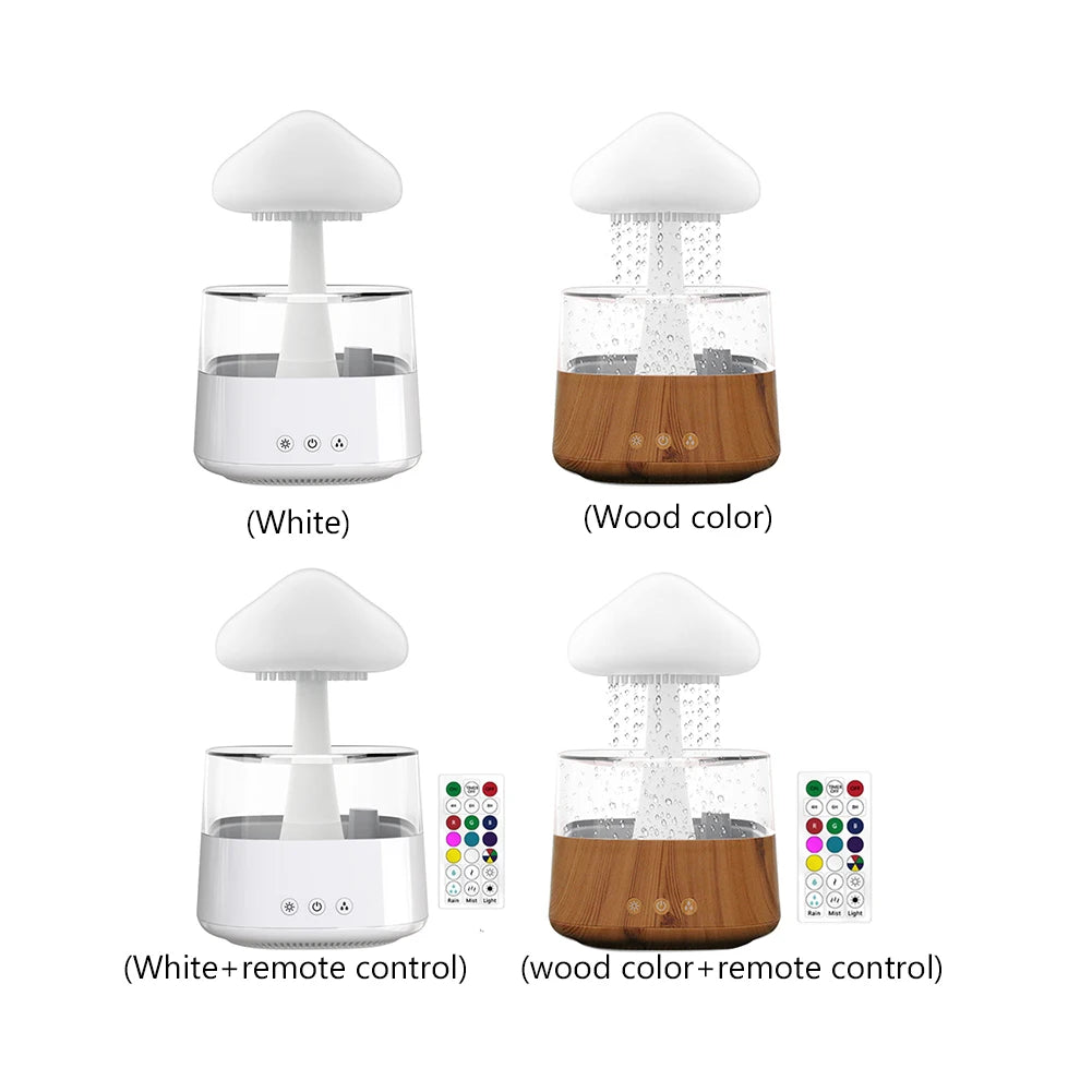 Enhance your space with a Mushroom Rain Cloud Air Humidifier Diffuser